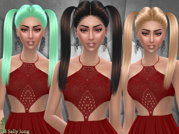 Sims 4 Hair set s38 Sally by SintikliaSims at TSR