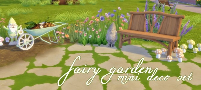 Sims 4 Fairy Garden Mini Deco Set at Hamburger Cakes
