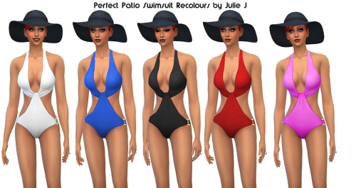 Sims 4 Perfect Patio Swimsuit Recolours at Julietoon – Julie J