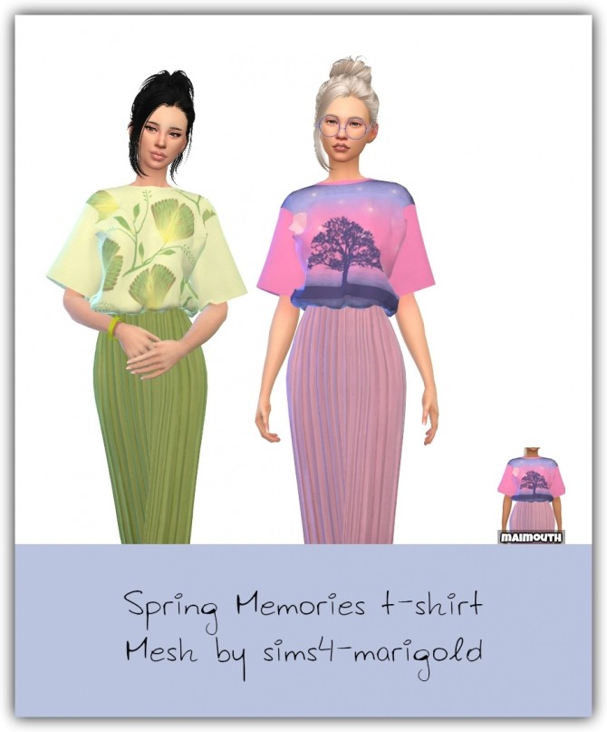 Sims 4 Spring Memories T Shirt at Maimouth Sims4