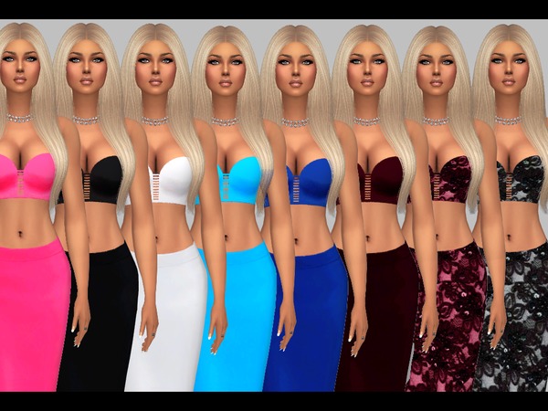 Sims 4 MP Sleek Dress by MartyP at TSR