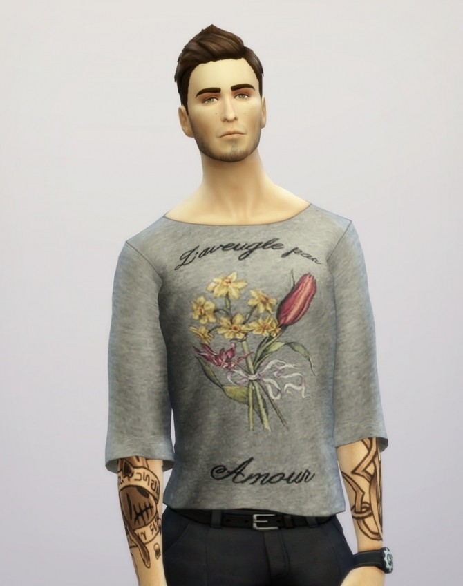 Sims 4 Over fit T shirt M round neck 20 colors at Rusty Nail