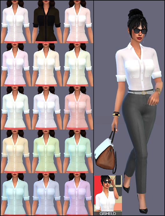 Sims 4 Just a simple woman blouse at Gisheld