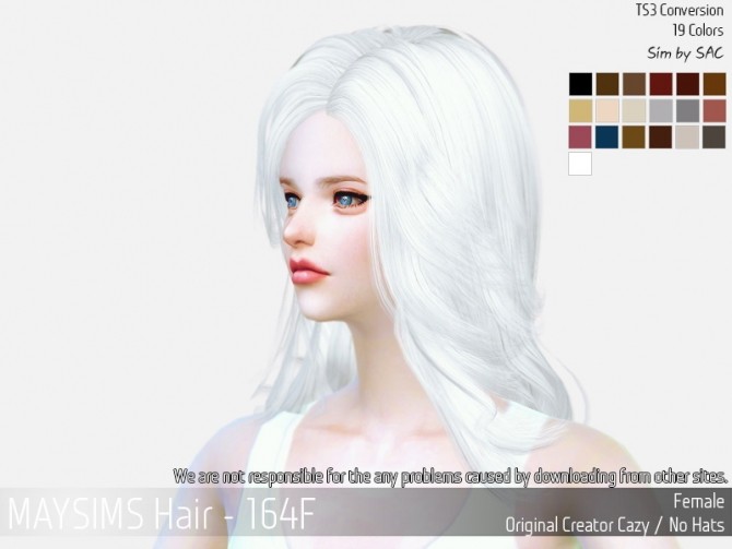 Sims 4 Hair 164F (Cazy) at May Sims