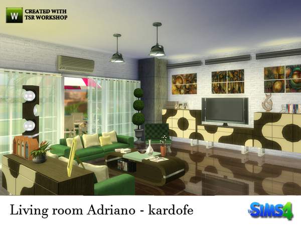 Sims 4 Adriano livingroom by kardofe at TSR