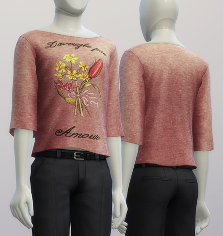 Sims 4 Over fit T shirt M round neck 20 colors at Rusty Nail