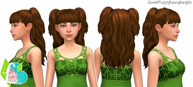 Sims 4 Floppy Bunny Ears Half Up Half Down Series (Part 01) at SimLaughLove