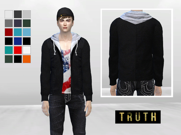 Sims 4 King Royce Hooded Jacket by McLayneSims at TSR