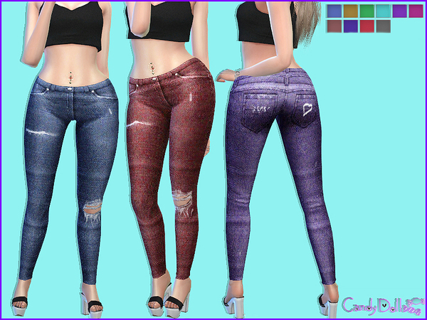 Sims 4 CandyDoll Dolly Jeggings by DivaDelic06 at TSR