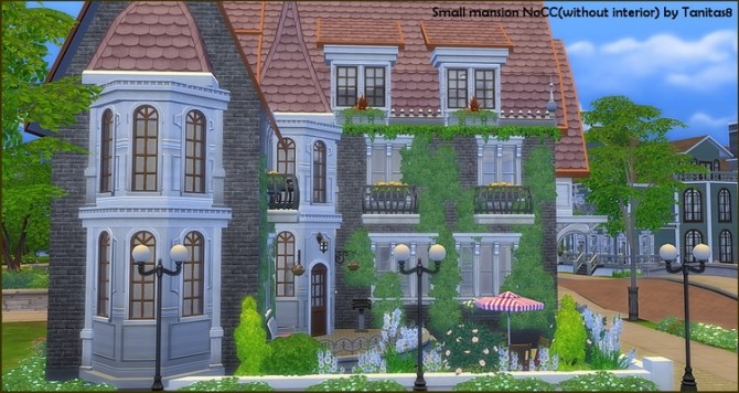 Sims 4 Small mansion NoCC at Tanitas8 Sims