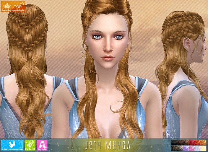 Sims 4 J214 Mhysa hair (PAY) at Newsea Sims 4