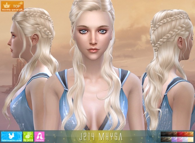 Sims 4 J214 Mhysa hair (PAY) at Newsea Sims 4