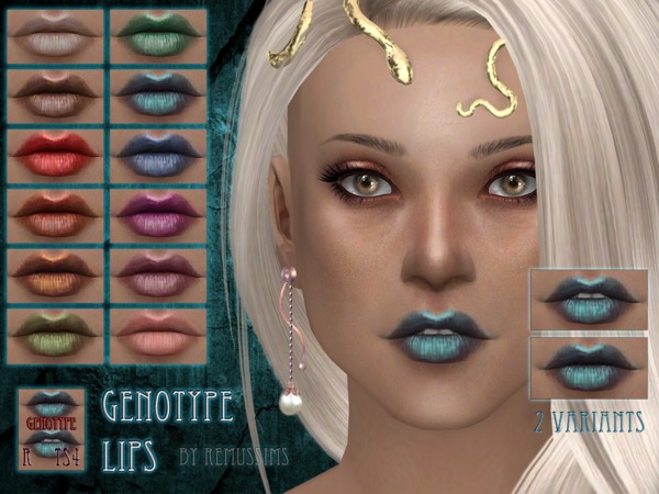 Sims 4 Genotype Lipstick by RemusSirion at TSR