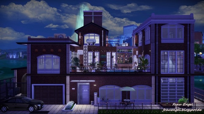 Sims 4 Industrial Living loft by Julia Engel at Frau Engel