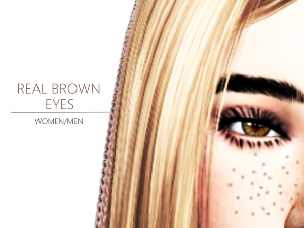 Sims 4 Real Brown Eyes by PINEAPPLEGIRL at TSR