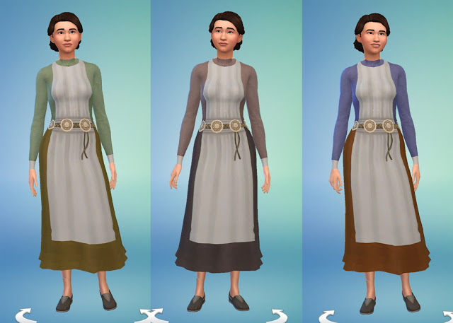 Sims 4 Celtic Short Dress and Cape by Anni K at Historical Sims Life