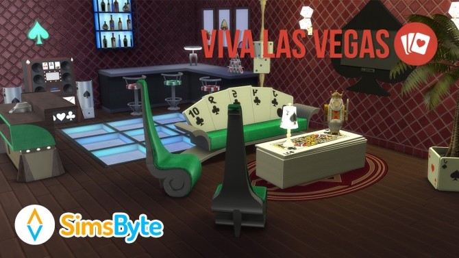 Sims 4 Viva Las Vegas set at Sims Byte