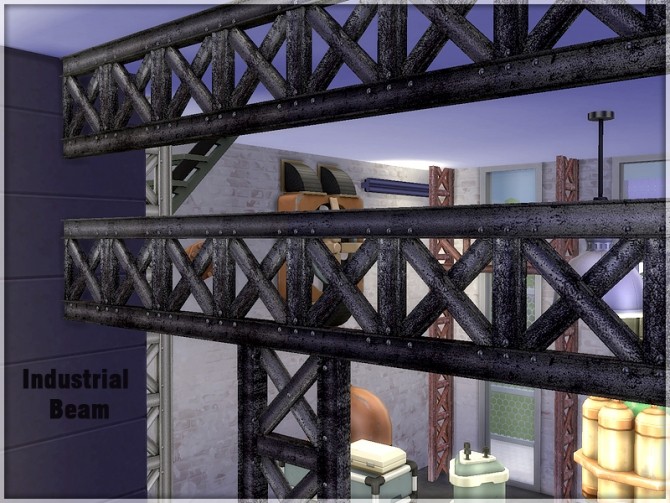 Sims 4 Industrial Beam by Li.Ko at Sims Studio