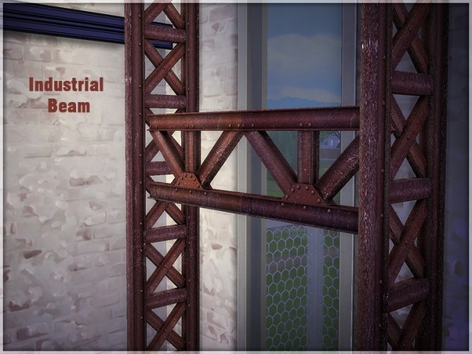 Sims 4 Industrial Beam by Li.Ko at Sims Studio