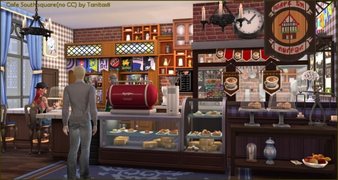 Sims 4 Cafe South square at Tanitas8 Sims