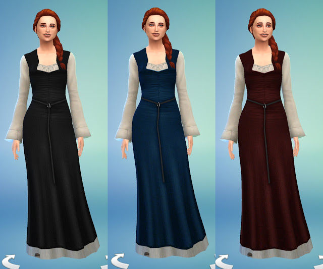 Sims 4 Celtic Dress Number 2 by Anni K at Historical Sims Life