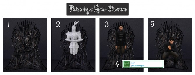 Sims 4 Iron Throne from Game of Thrones at Victor Miguel
