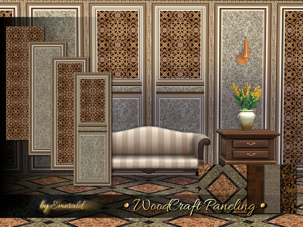 Sims 4 WoodCraft Paneling by emerald at TSR