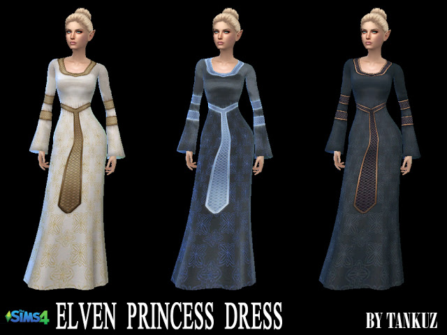 Sims 4 Elven Princess Dress at Tankuz Sims4