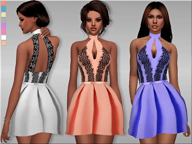 Sims 4 S4 Elegant Halter Dress by Margeh75 at Sims Addictions