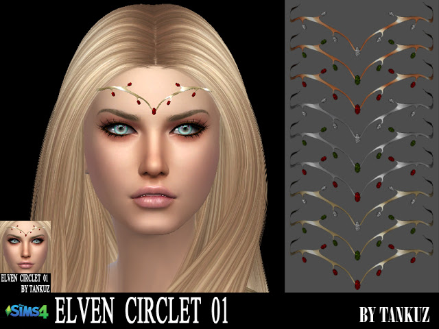 Sims 4 Elven Circlet 01 at Tankuz Sims4