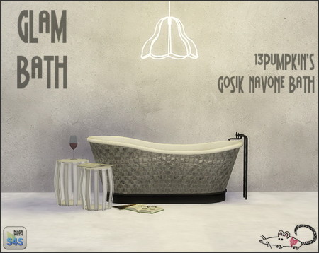 4 swatches on 13pumpkin31 conversion of Gosik’s Navone Bath at Loverat Sims4