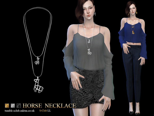 Sims 4 Necklace N11 by S Club LL at TSR