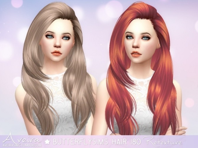 Sims 4 Butterflysims Hair 180 Retexture at Aveira Sims 4
