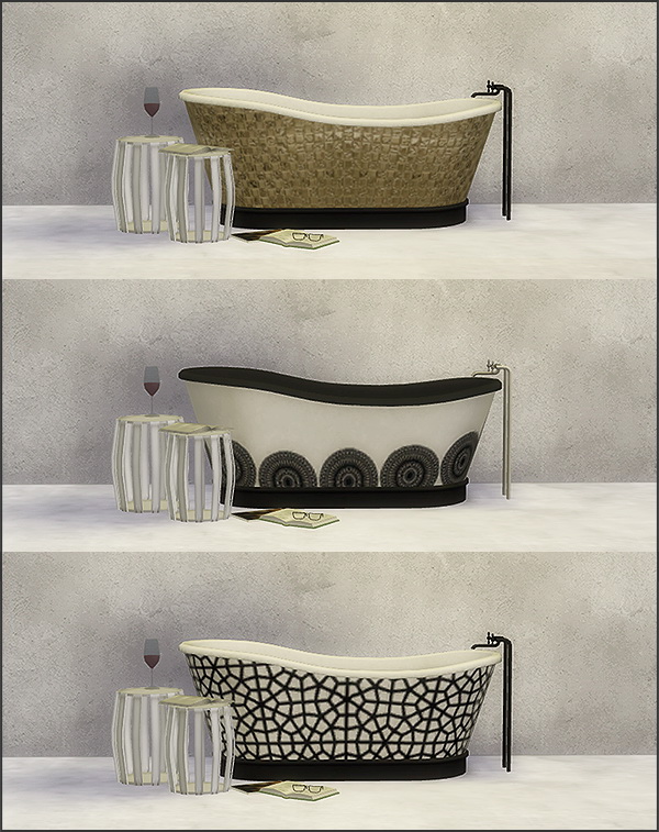 Sims 4 4 swatches on 13pumpkin31 conversion of Gosik’s Navone Bath at Loverat Sims4