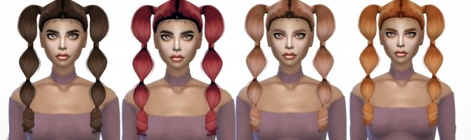 Sims 4 LeahLillith Spirals Hair Retexture at S4 Models