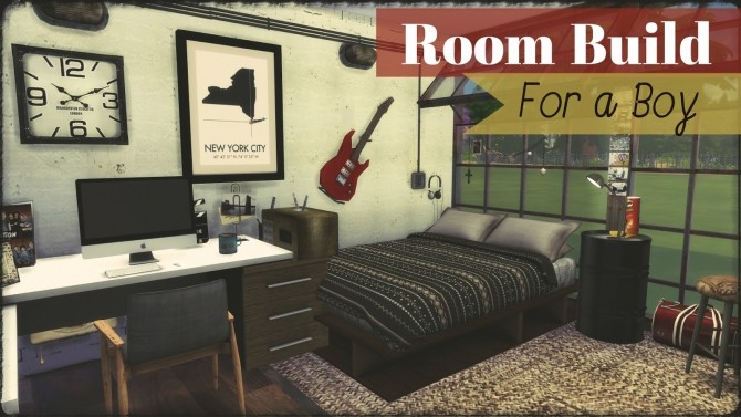 Sims 4 Room Build for a Boy at Dinha Gamer