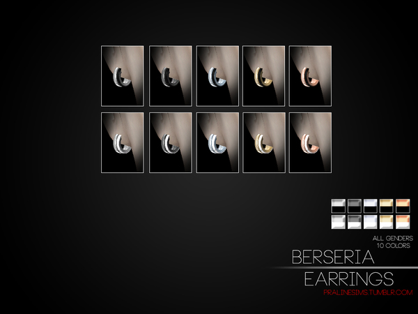 Sims 4 Berseria Earrings by Pralinesims at TSR