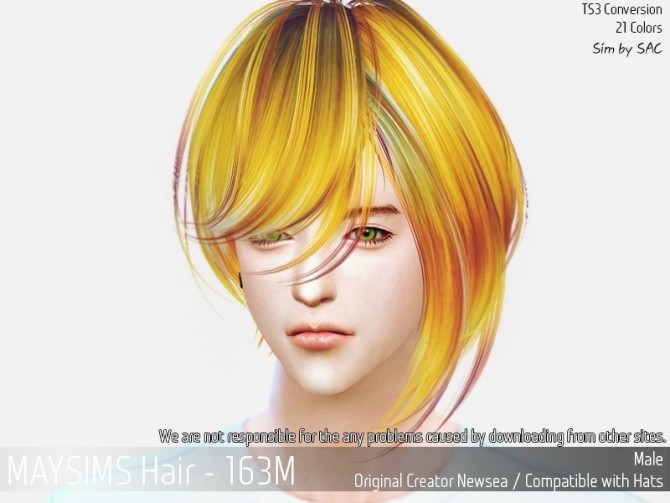Sims 4 Hair 163M (Newsea) at May Sims