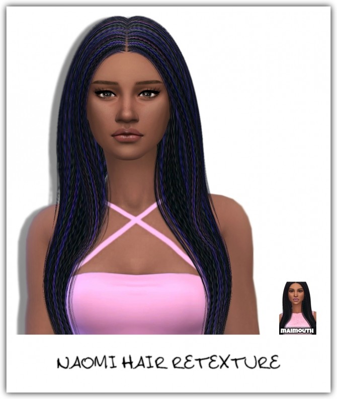 Sims 4 Naomi Hair Retexture at Maimouth Sims4