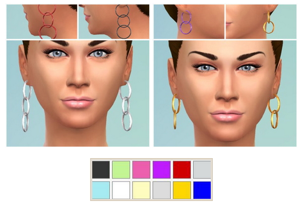 Sims 4 Versions of EarHoops Female at Birksches Sims Blog