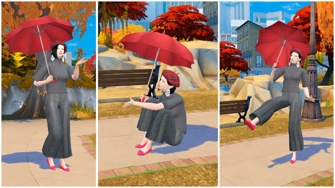 Sims 4 Poses and Umbrella at Rethdis love