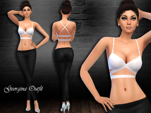 Sims 4 Georgina Outfit by Saliwa at TSR