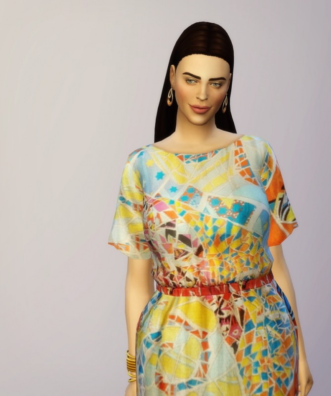 Sims 4 E.P. mini pattern dress at Rusty Nail