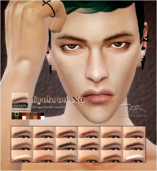 Sims 4 Eyebrows N9 MF at Tifa Sims