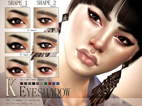Sims 4 K Eyeshadow N25 by Pralinesims at TSR