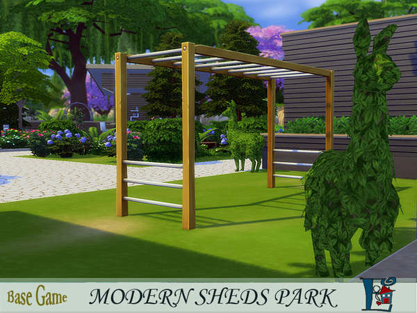 Sims 4 Modern Sheds Park by evi at TSR