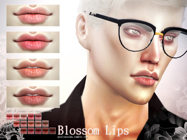 Sims 4 Blossom Lips N67 by Pralinesims at TSR