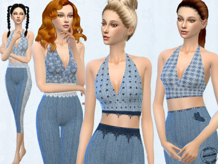 Denim and Lace Pyjamas by Fritzie.Lein at TSR