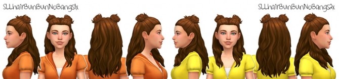 Sims 4 BunBun Hair Half Up Half Down Series (Part 02) at SimLaughLove