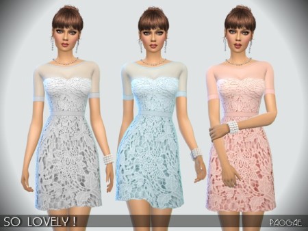 SoLovely dress by Paogae at TSR » Sims 4 Updates